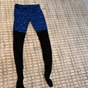 ALO Yoga Blue and Black Leggings